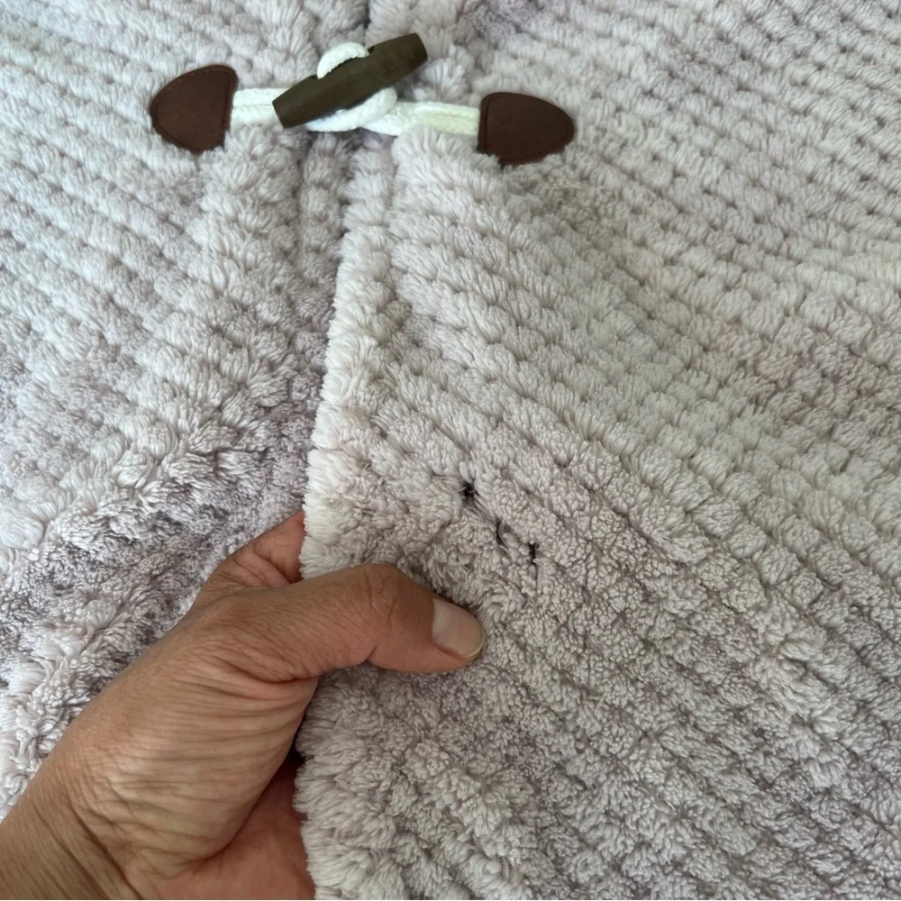 old navy dusty‎ rose hooded poncho girls